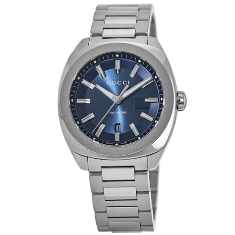 gucci gg2570 blue|Steel GG2570 Watch, 41mm With Dark Blue .